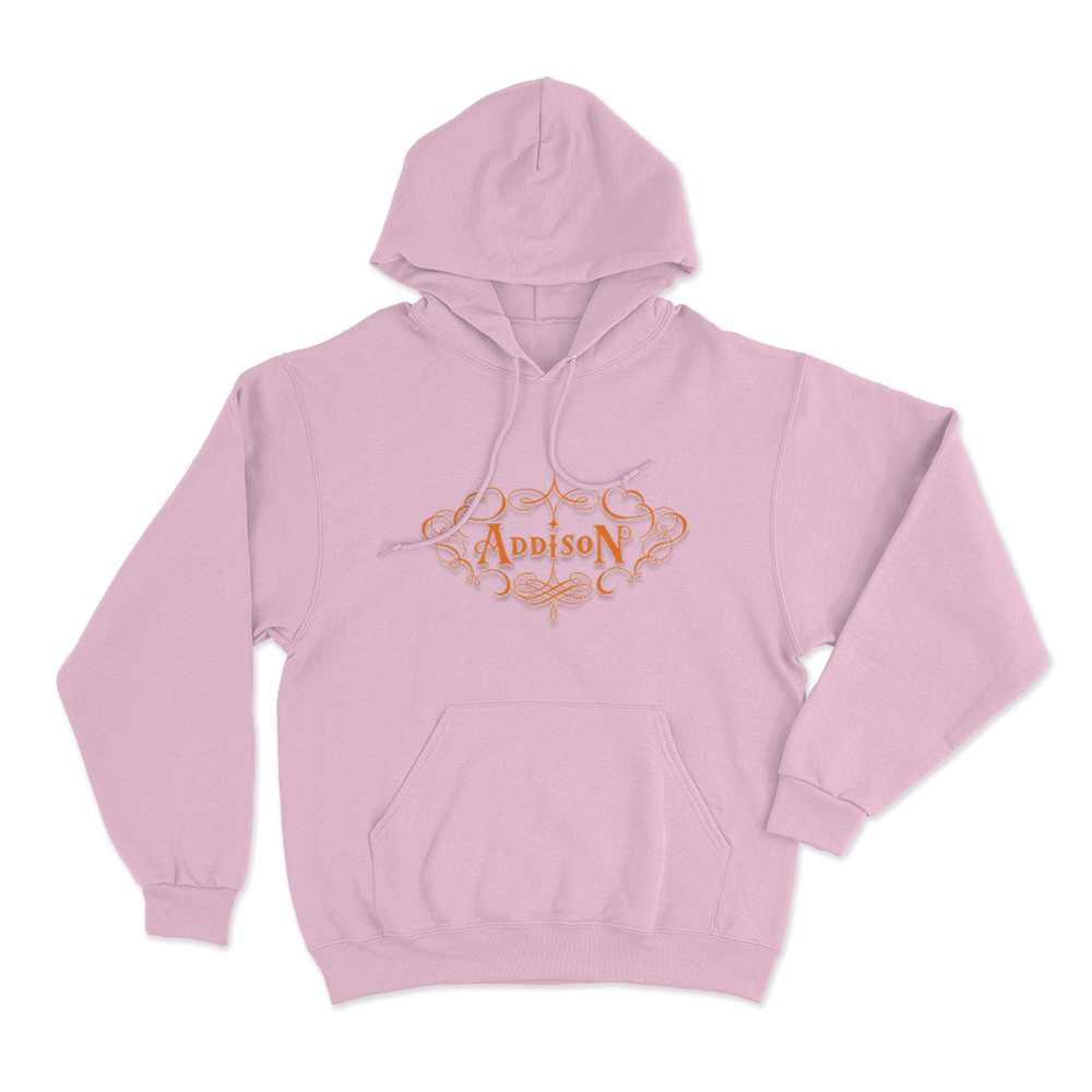 Addison Rae Orange Logo Unisex Hoodie Pink Addison Rae Orange Logo Unisex Hoodie Pink