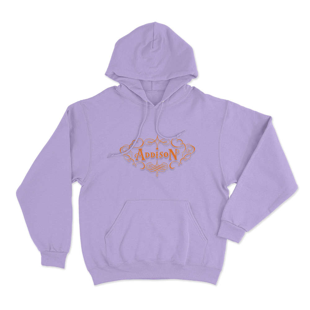 Addison Rae Orange Logo Unisex Hoodie Purple Addison Rae Orange Logo Unisex Hoodie Purple