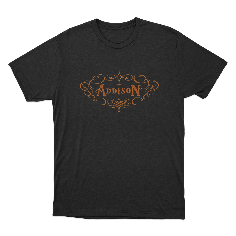 Addison Rae Orange Logo Unisex T Shirt Black Addison Rae Orange Logo Unisex T Shirt Black