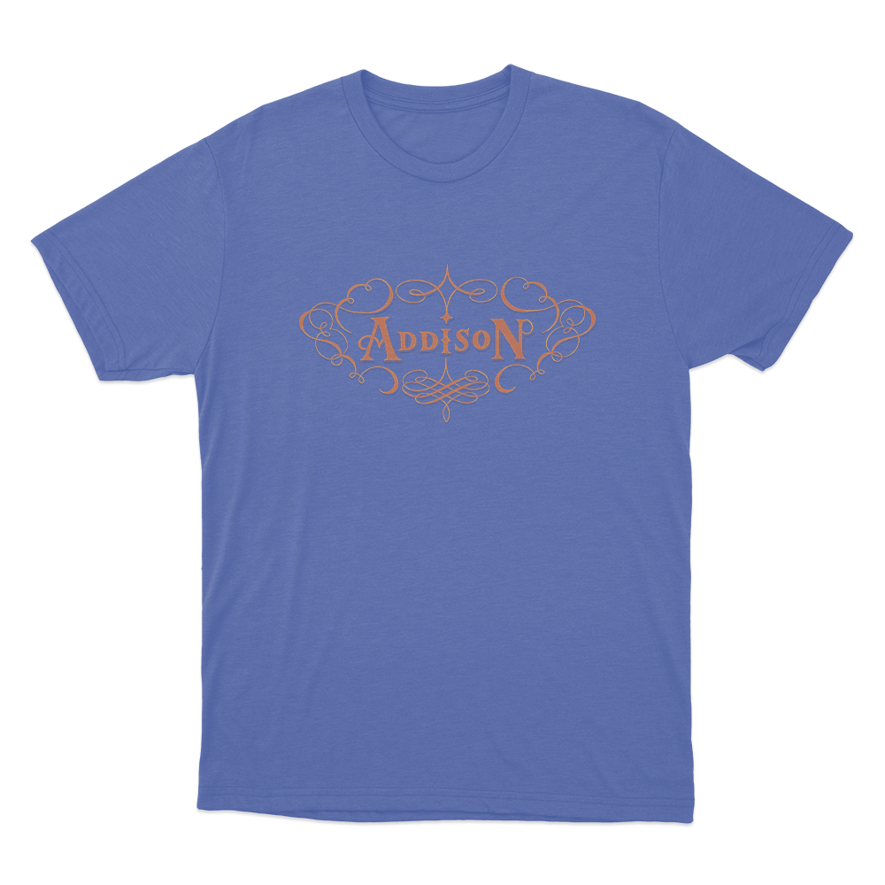 Addison Rae Orange Logo Unisex T Shirt Blue Addison Rae Orange Logo Unisex T Shirt Blue