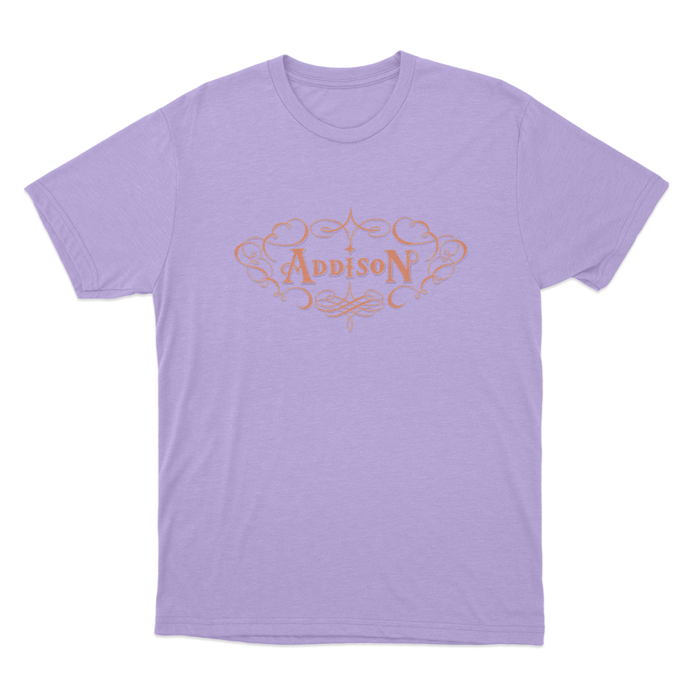 Addison Rae Orange Logo Unisex T Shirt Purple Addison Rae Orange Logo Unisex T Shirt Purple