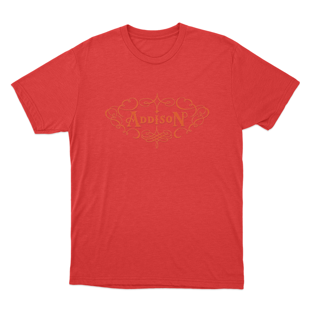 Addison Rae Orange Logo Unisex T Shirt Red Addison Rae Orange Logo Unisex T Shirt Red