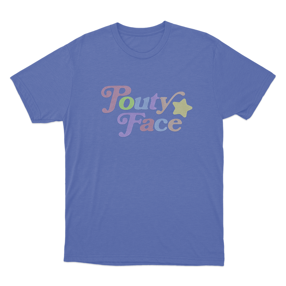 Pouty Face Unisex T Shirt Blue Pouty Face Unisex T Shirt Blue