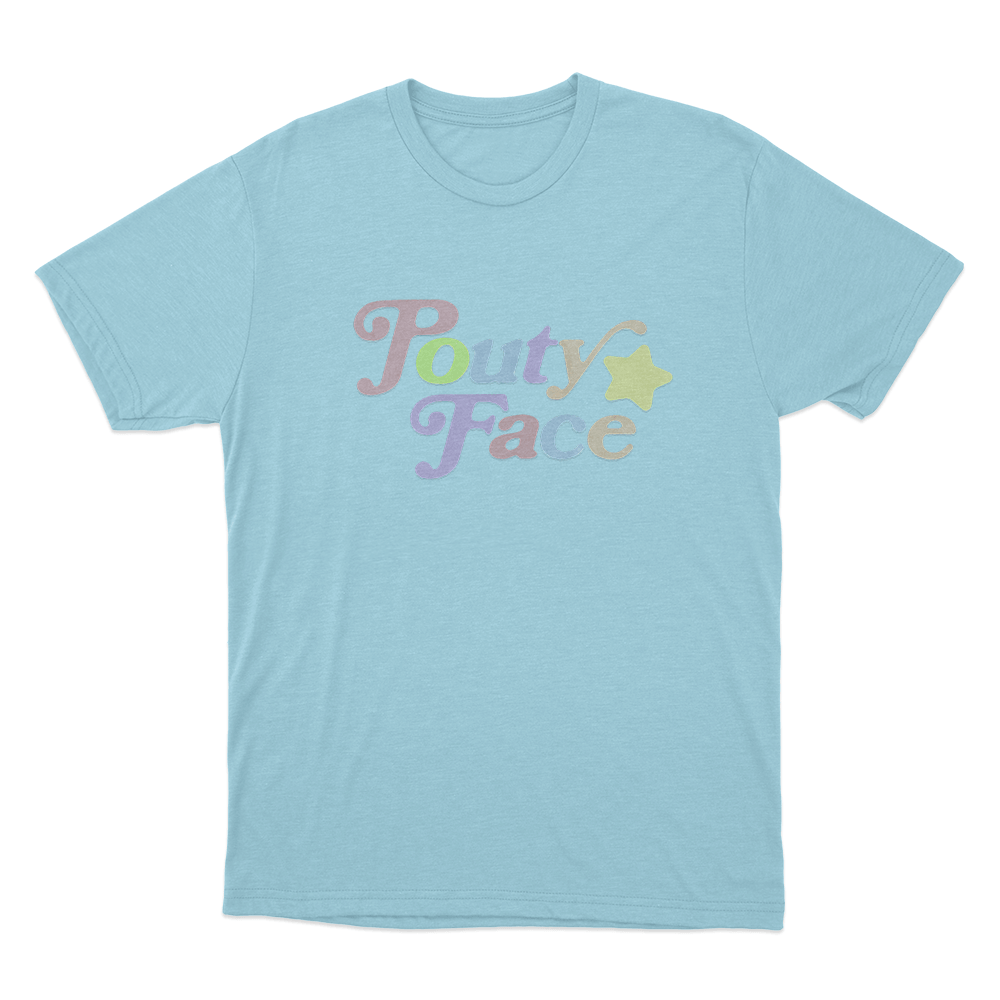 Pouty Face Unisex T Shirt Sky Blue Pouty Face Unisex T Shirt Sky Blue